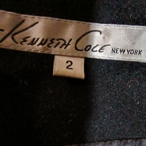 Kenneth Cole Women's Classic Black Pea Coat - Picture 4 of 4